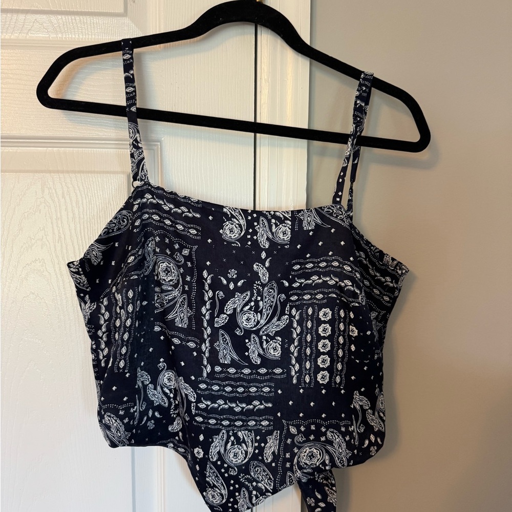 Tie-Back Cami Top - Women's Paisley Tank